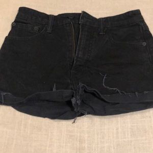 Black lucky brand jean shorts